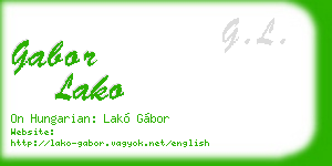 gabor lako business card